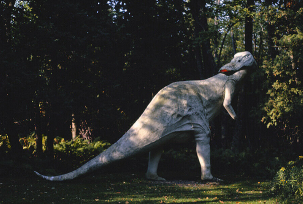 Dinosaur Gardens - Old Postcard View (newer photo)